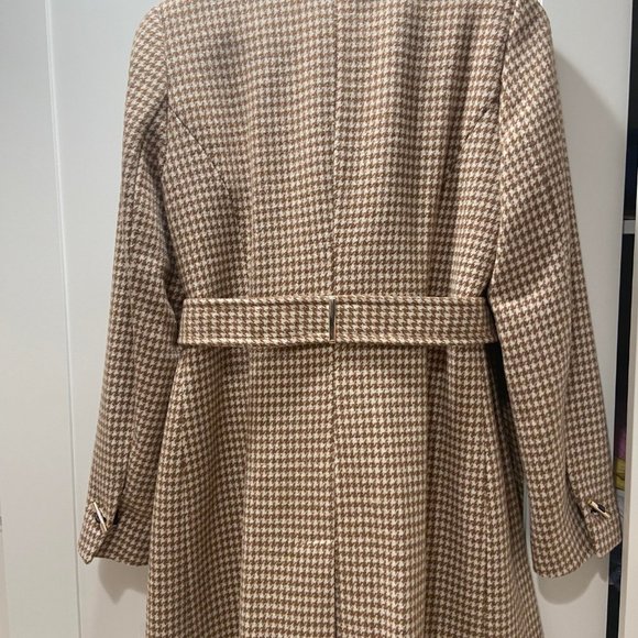 CALVIN KLEIN, Women's Petite Asymmetrical Belted Wrap Coat - Picture 6 of 9